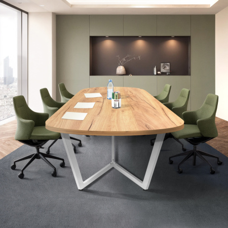 Стол Мюнхен (1800х900), ЛДСП Дуб золотой крафт / Металлокаркас Белый